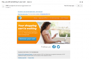 AT&T Email Cart